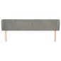 Testiera ad Orecchio Grigio Chiaro 183x23x78/88 cm in Velluto Testiera ad Orecchio Grigio Chiaro 183x23x78/88 cm in Velluto