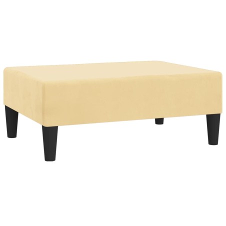 vidaXL Poggiapiedi Crema 78x56x32 cm in Velluto
