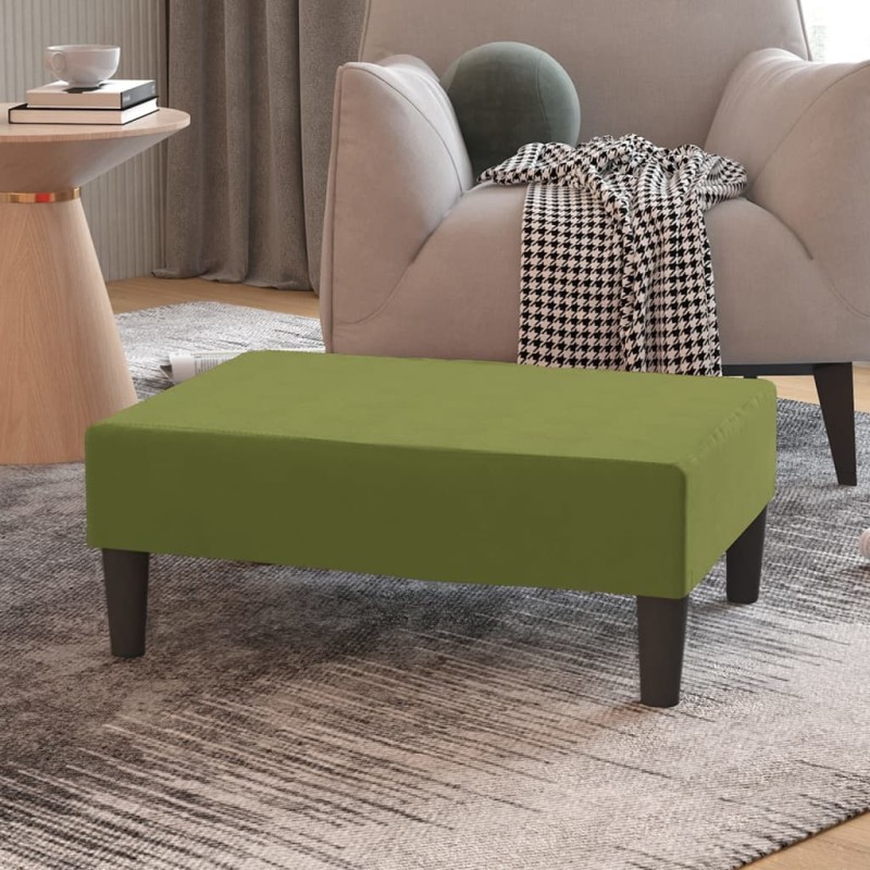 vidaXL Poggiapiedi Verde Chiaro 78x56x32 cm in Velluto vidaXL Poggiapiedi Verde Chiaro 78x56x32 cm in Velluto