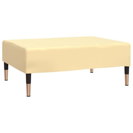 vidaXL Poggiapiedi Crema 78x56x32 cm in Velluto
