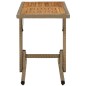 vidaXL Tavolo da Giardino Beige Legno Massello di Acacia e Polyrattan vidaXL Tavolo da Giardino Beige Legno Massello di Acacia e Polyrattan
