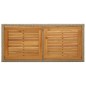 vidaXL Tavolo da Giardino Beige Legno Massello di Acacia e Polyrattan vidaXL Tavolo da Giardino Beige Legno Massello di Acacia e Polyrattan