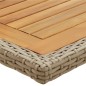 vidaXL Tavolo da Giardino Beige Legno Massello di Acacia e Polyrattan vidaXL Tavolo da Giardino Beige Legno Massello di Acacia e Polyrattan