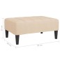 vidaXL Poggiapiedi Crema 78x56x32 cm in Tessuto vidaXL Poggiapiedi Crema 78x56x32 cm in Tessuto