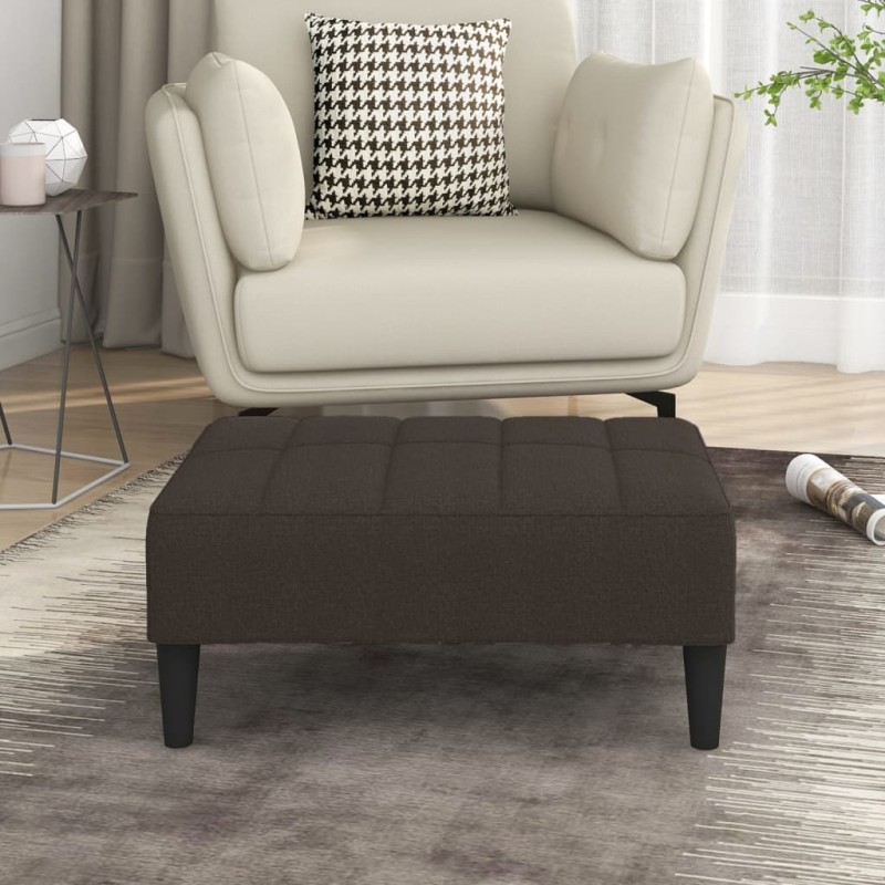 vidaXL Poggiapiedi Marrone Scuro 78x56x32 cm in Tessuto vidaXL Poggiapiedi Marrone Scuro 78x56x32 cm in Tessuto