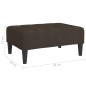 vidaXL Poggiapiedi Marrone Scuro 78x56x32 cm in Tessuto vidaXL Poggiapiedi Marrone Scuro 78x56x32 cm in Tessuto