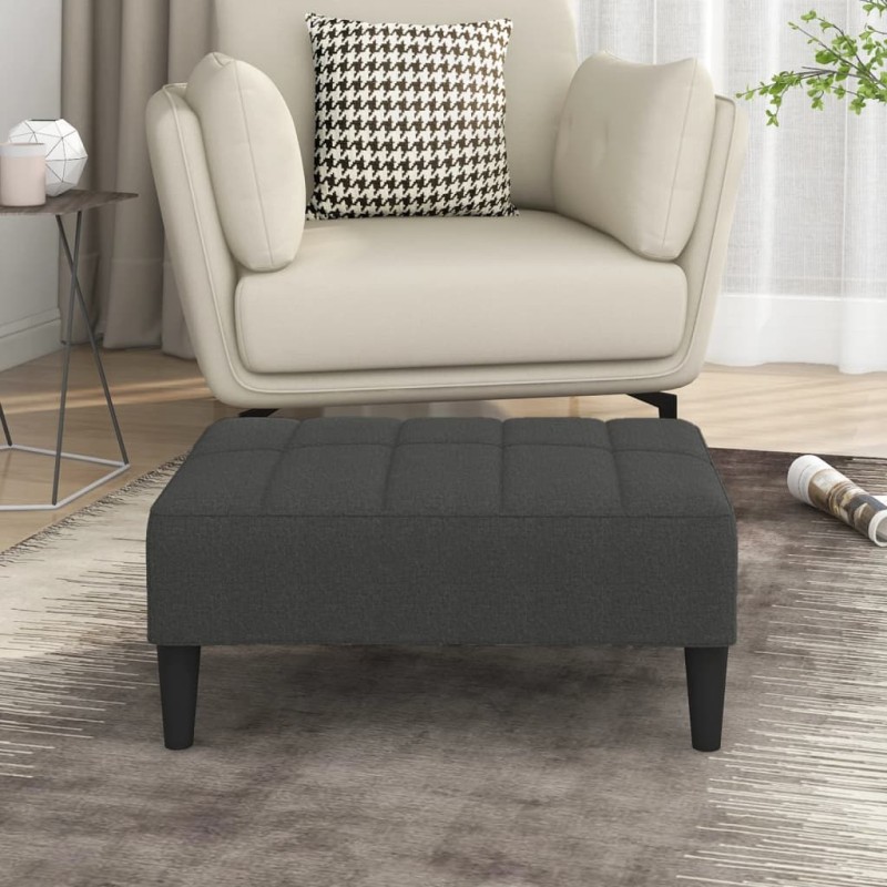 vidaXL Poggiapiedi Grigio Scuro 78x56x32 cm in Tessuto vidaXL Poggiapiedi Grigio Scuro 78x56x32 cm in Tessuto