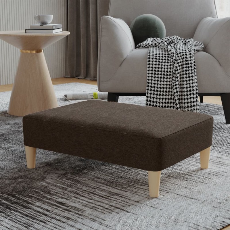 vidaXL Poggiapiedi Marrone Scuro 78x56x32 cm in Tessuto vidaXL Poggiapiedi Marrone Scuro 78x56x32 cm in Tessuto