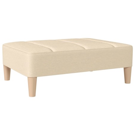 vidaXL Poggiapiedi Crema 78x56x32 cm in Tessuto