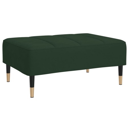 vidaXL Poggiapiedi Verde Scuro 78x56x32 cm in Velluto