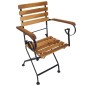 vidaXL Sedie da Giardino Pieghevoli 4 pz in Acciaio e Legno Acacia vidaXL Sedie da Giardino Pieghevoli 4 pz in Acciaio e Legno Acacia