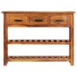 vidaXL Credenza con 3 Cassetti 110x30x80 cm Legno Massello di Acacia