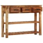 vidaXL Credenza con 3 Cassetti 110x30x80 cm Legno Massello di Acacia