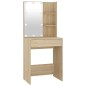 vidaXL Toeletta LED con 2 Armadietti Legno Multistrato Rovere Sonoma vidaXL Toeletta LED con 2 Armadietti Legno Multistrato Rovere Sonoma