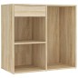 vidaXL Toeletta LED con 2 Armadietti Legno Multistrato Rovere Sonoma vidaXL Toeletta LED con 2 Armadietti Legno Multistrato Rovere Sonoma
