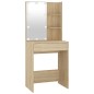 vidaXL Toeletta LED con Armadietto in Legno Multistrato Rovere Sonoma