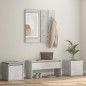 vidaXL Set di Mobili da Corridoio Grigio Cemento in Legno Multistrato vidaXL Set di Mobili da Corridoio Grigio Cemento in Legno Multistrato