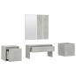 vidaXL Set di Mobili da Corridoio Grigio Cemento in Legno Multistrato vidaXL Set di Mobili da Corridoio Grigio Cemento in Legno Multistrato