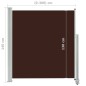 Tenda da Sole Laterale Retrattile per Patio 140x300cm Marrone