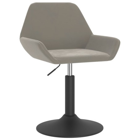 vidaXL Sgabello da Bar Grigio Chiaro in Velluto