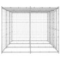 vidaXL Gabbia per Cani da Esterno in Acciaio Zincato con Tetto 7,26 m² vidaXL Gabbia per Cani da Esterno in Acciaio Zincato con Tetto 7,26 m²