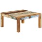 vidaXL Tavolino da Salotto 80x80x40 cm in Legno Massello di Recupero