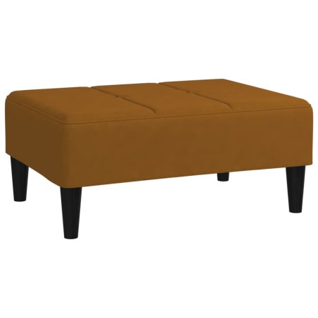 vidaXL Poggiapiedi Marrone 78x56x32 cm in Velluto