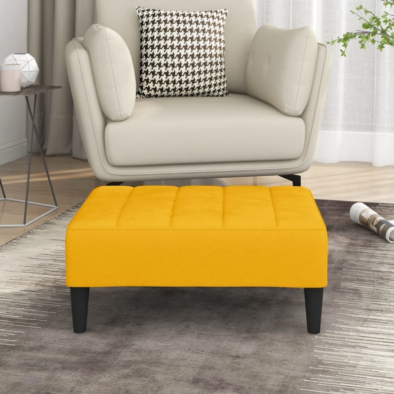 vidaXL Poggiapiedi Giallo 78x56x32 cm in Velluto vidaXL Poggiapiedi Giallo 78x56x32 cm in Velluto