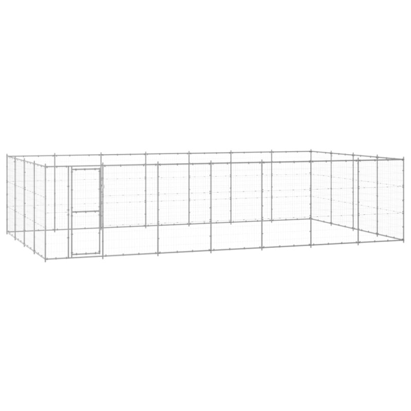 vidaXL Gabbia per Cani da Esterno in Acciaio Zincato 33,88m² vidaXL Gabbia per Cani da Esterno in Acciaio Zincato 33,88m²