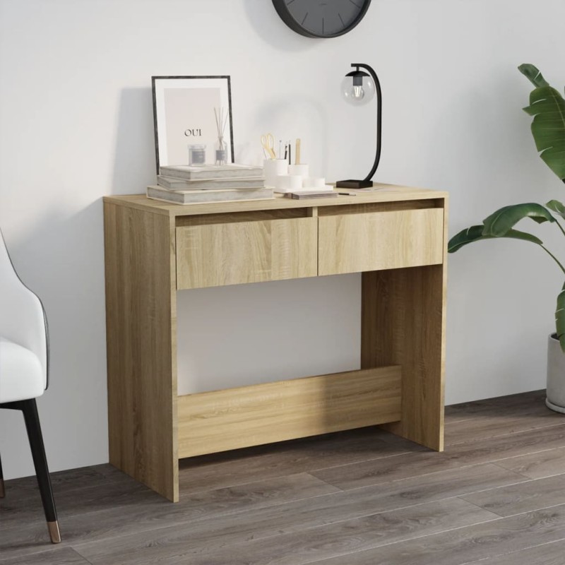 vidaXL Tavolo Consolle Rovere Sonoma 89x41x76,5 cm in Acciaio vidaXL Tavolo Consolle Rovere Sonoma 89x41x76,5 cm in Acciaio