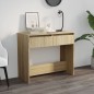vidaXL Tavolo Consolle Rovere Sonoma 89x41x76,5 cm in Acciaio vidaXL Tavolo Consolle Rovere Sonoma 89x41x76,5 cm in Acciaio