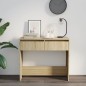 vidaXL Tavolo Consolle Rovere Sonoma 89x41x76,5 cm in Acciaio vidaXL Tavolo Consolle Rovere Sonoma 89x41x76,5 cm in Acciaio