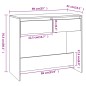 vidaXL Tavolo Consolle Rovere Sonoma 89x41x76,5 cm in Acciaio vidaXL Tavolo Consolle Rovere Sonoma 89x41x76,5 cm in Acciaio