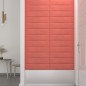 Pannelli Murali 12 pz Rosa 60x15 cm Velluto 1,08 m² Pannelli Murali 12 pz Rosa 60x15 cm Velluto 1,08 m²
