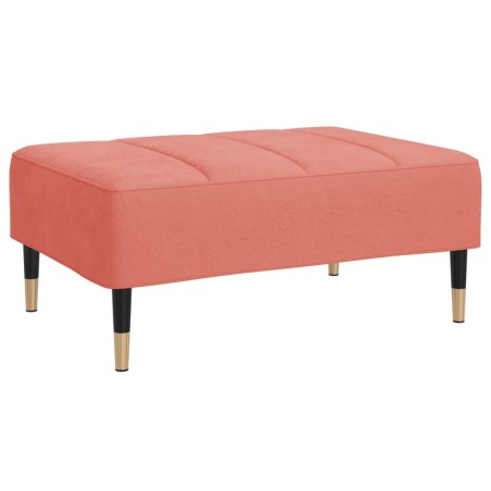 vidaXL Poggiapiedi Rosa 78x56x32 cm in Velluto