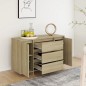 vidaXL Credenza con 3 Cassetti Rovere Sonoma 120x41x75cm in Truciolato vidaXL Credenza con 3 Cassetti Rovere Sonoma 120x41x75cm in Truciolato