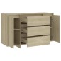 vidaXL Credenza con 3 Cassetti Rovere Sonoma 120x41x75cm in Truciolato vidaXL Credenza con 3 Cassetti Rovere Sonoma 120x41x75cm in Truciolato