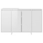vidaXL Credenza Bianco Lucido 120x41x75 cm in Truciolato vidaXL Credenza Bianco Lucido 120x41x75 cm in Truciolato