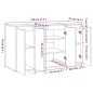 vidaXL Credenza Bianco Lucido 120x41x75 cm in Truciolato vidaXL Credenza Bianco Lucido 120x41x75 cm in Truciolato
