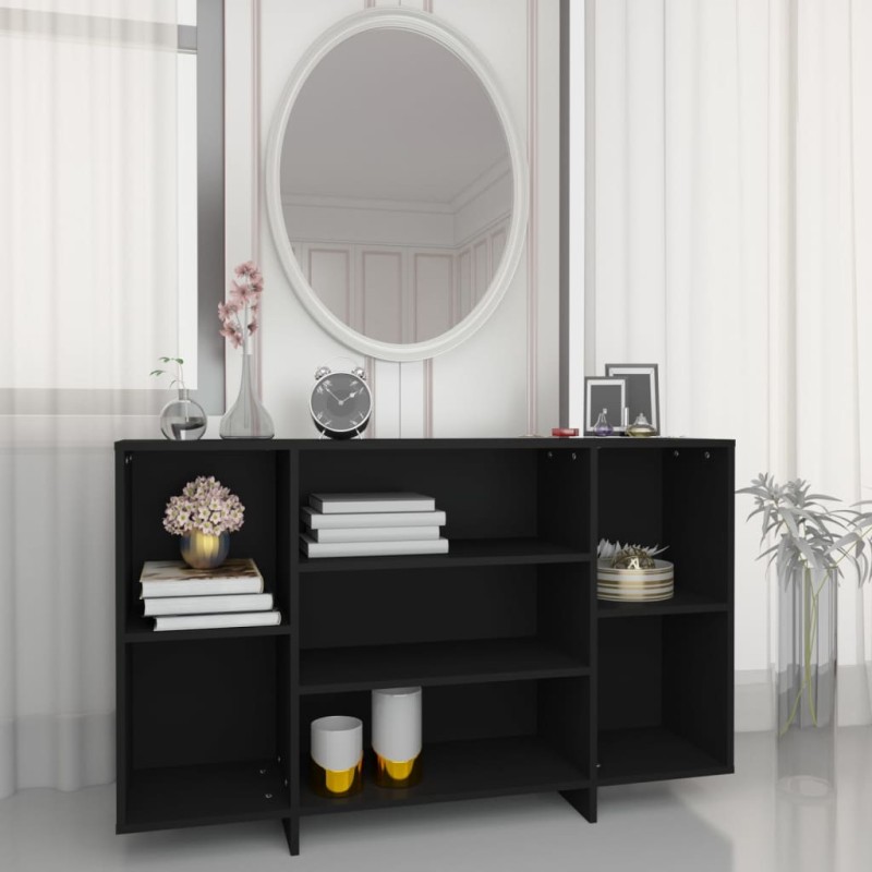 vidaXL Credenza Nera 120x30x75 cm in Truciolato vidaXL Credenza Nera 120x30x75 cm in Truciolato