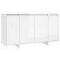 vidaXL Credenza Bianco Lucido 135x41x75 cm in Truciolato vidaXL Credenza Bianco Lucido 135x41x75 cm in Truciolato