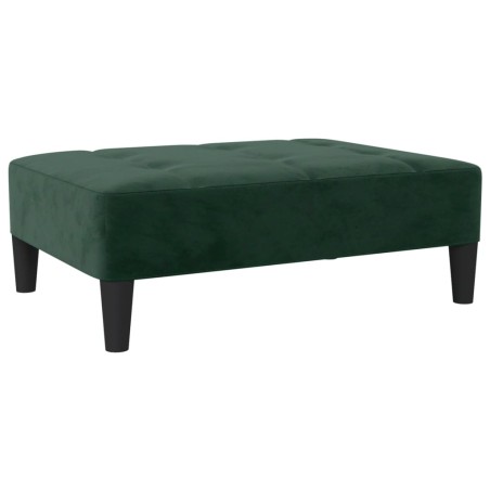 vidaXL Poggiapiedi Verde Scuro 78x56x32 cm in Velluto