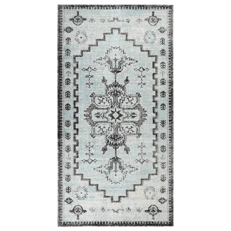 vidaXL Tappeto da Esterni a Tessitura Piatta 80x150 cm Verde e Grigio vidaXL Tappeto da Esterni a Tessitura Piatta 80x150 cm Verde e Grigio