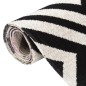 vidaXL Tappeto da Esterni a Tessitura Piatta 115x170 cm Nero e Beige
