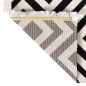 vidaXL Tappeto da Esterni a Tessitura Piatta 115x170 cm Nero e Beige