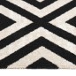 vidaXL Tappeto da Esterni a Tessitura Piatta 115x170 cm Nero e Beige