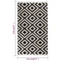 vidaXL Tappeto da Esterni a Tessitura Piatta 115x170 cm Nero e Beige