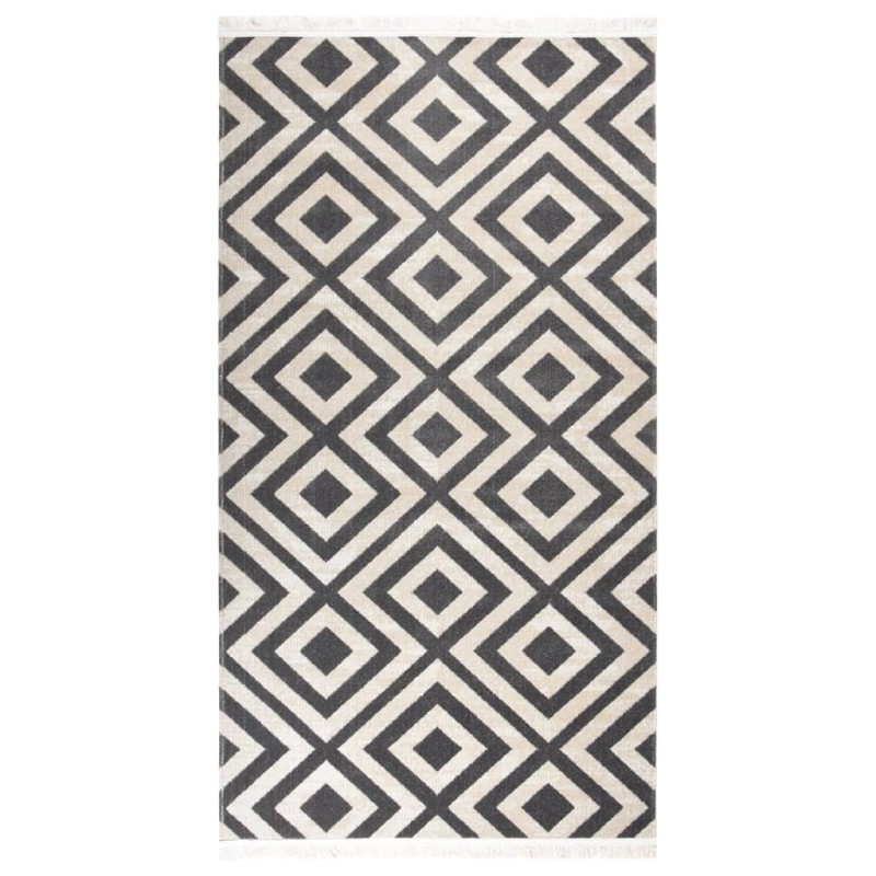 vidaXL Tappeto da Esterni Tessitura Piatta 80x150 cm Nero Beige Chiaro vidaXL Tappeto da Esterni Tessitura Piatta 80x150 cm Nero Beige Chiaro