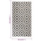 vidaXL Tappeto da Esterni Tessitura Piatta 80x150 cm Nero Beige Chiaro vidaXL Tappeto da Esterni Tessitura Piatta 80x150 cm Nero Beige Chiaro