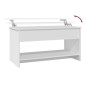 vidaXL Tavolino da Salotto Bianco 102x50x52,5 cm in Legno Multistrato